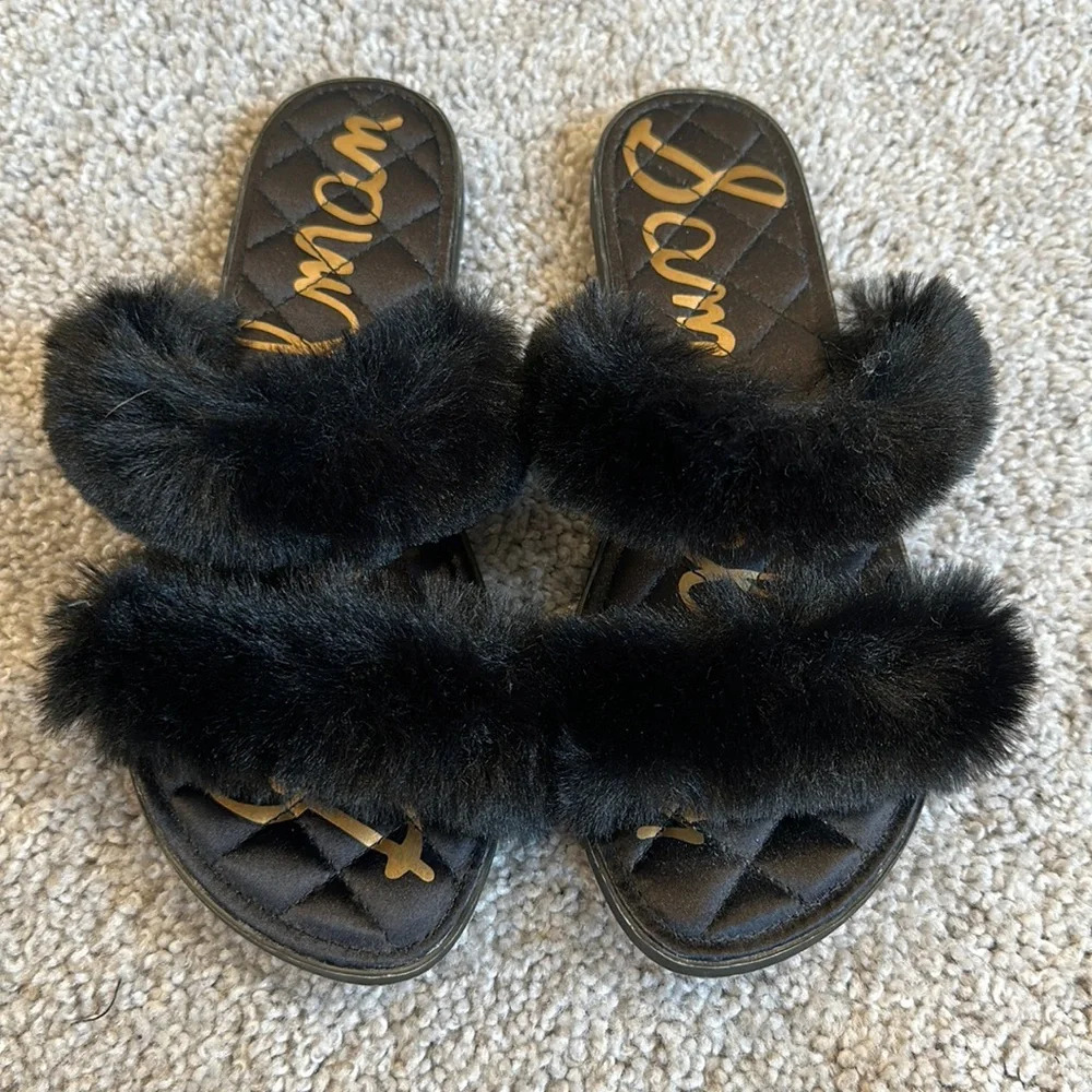 Fur slipper/sandals